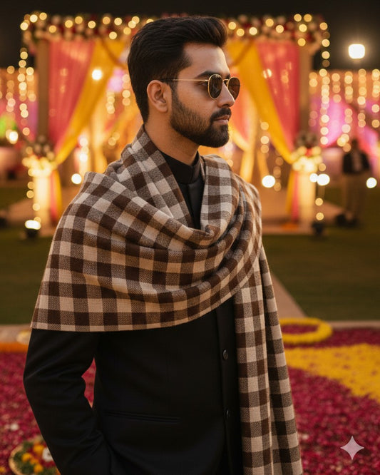 Men's Woolen Lohi in Checked Design