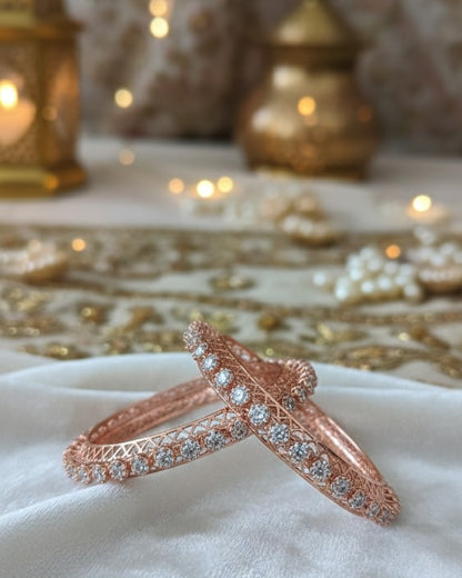 Kaira Bangles - Rose Gold