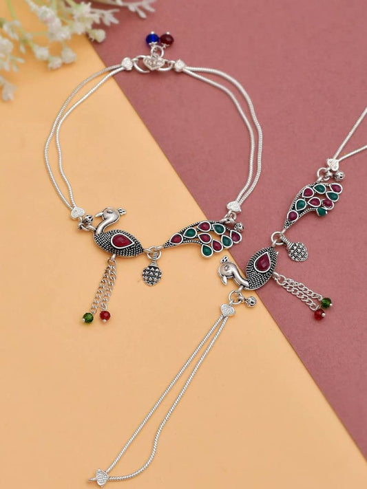 Peacock Anklets