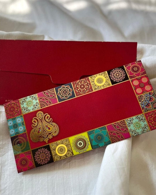 Shagun Envelope - Red Multi