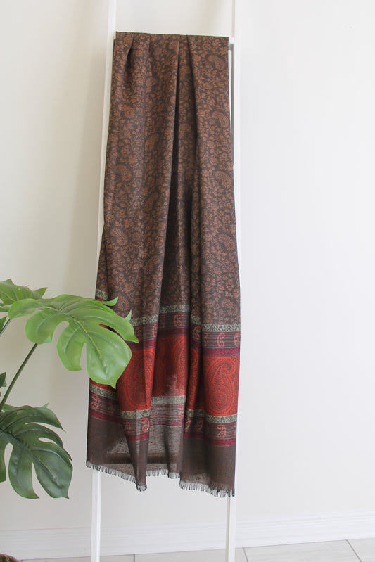 Woolen Shawl - Brown