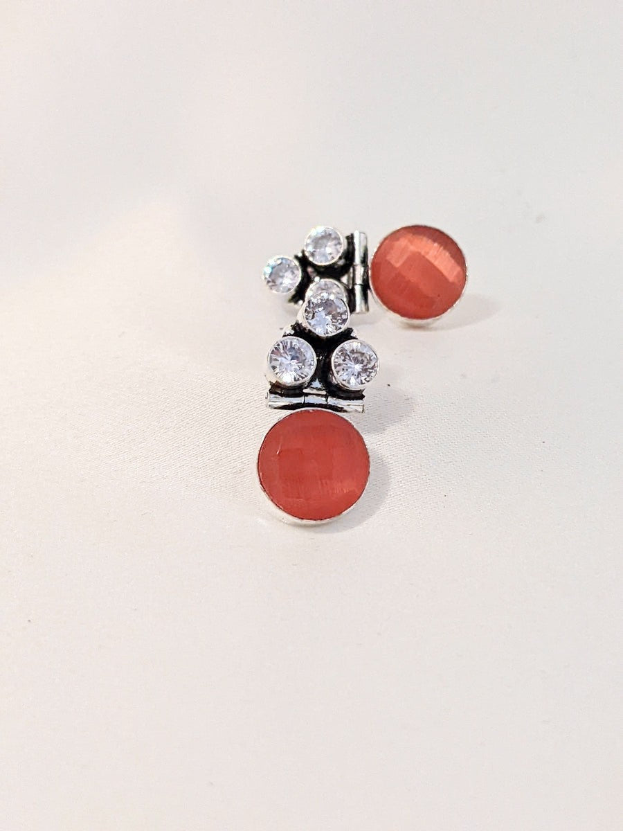 Ashi Earrings - Coral Pink