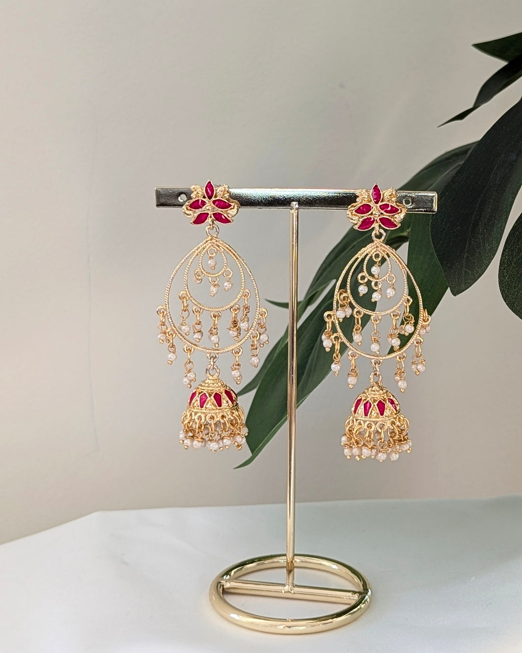 Sargun Jhumka - Pink