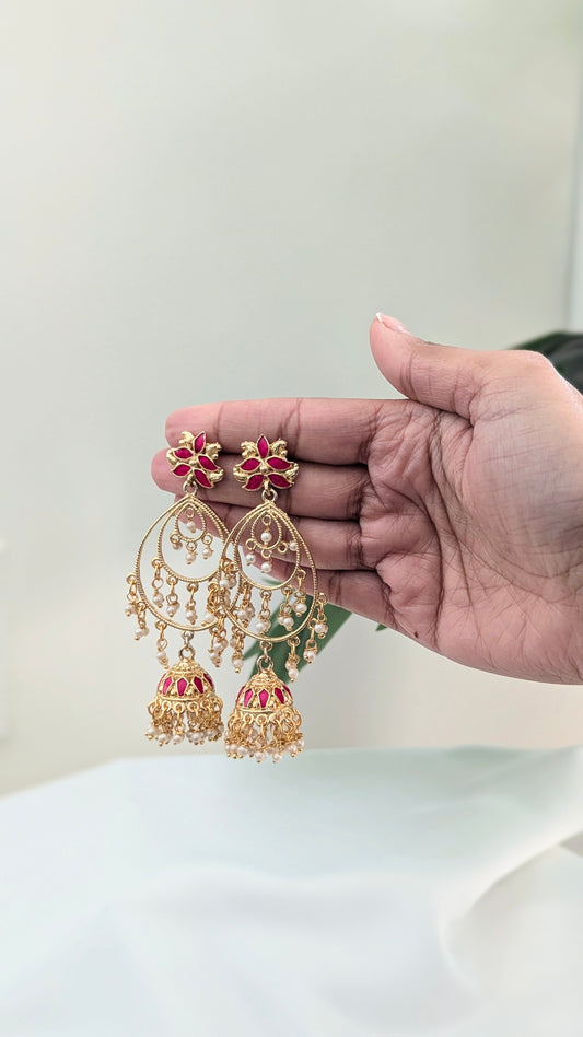 Sargun Jhumka - Pink