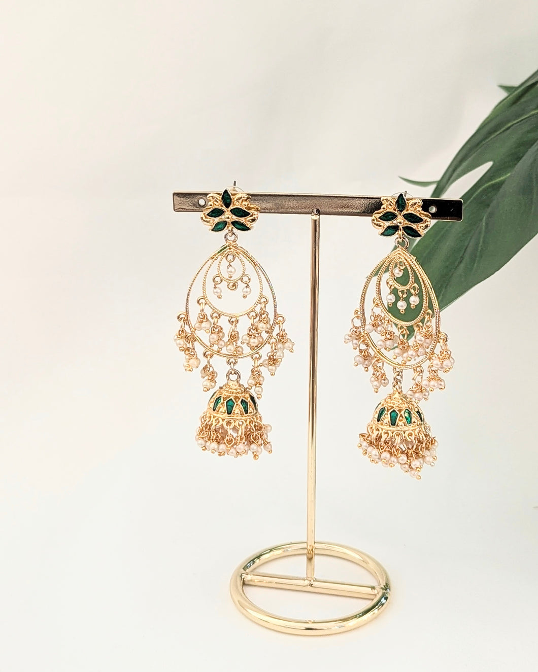 Sargun Jhumka - Green