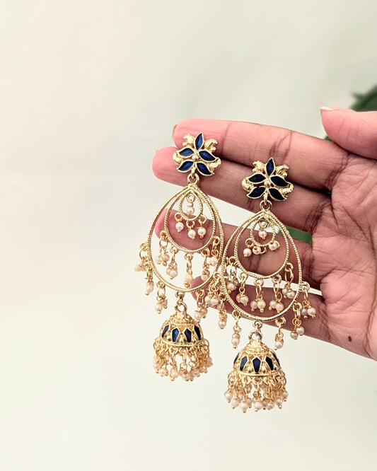 Sargun Jhumka - Blue