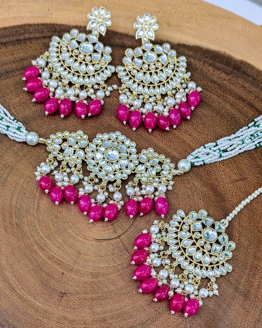 Kinjal Choker - Pink