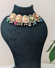 Load image into Gallery viewer, Sameen Multicolored Kundan Necklace
