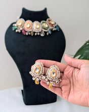 Load image into Gallery viewer, Sameen Multicolored Kundan Necklace
