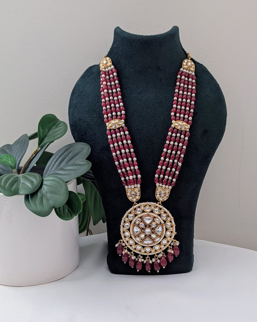 Manika Necklace - Red