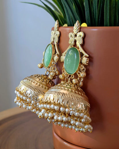 Ashnoor Jhumka - Mint Green