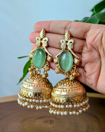 Ashnoor Jhumka - Mint Green