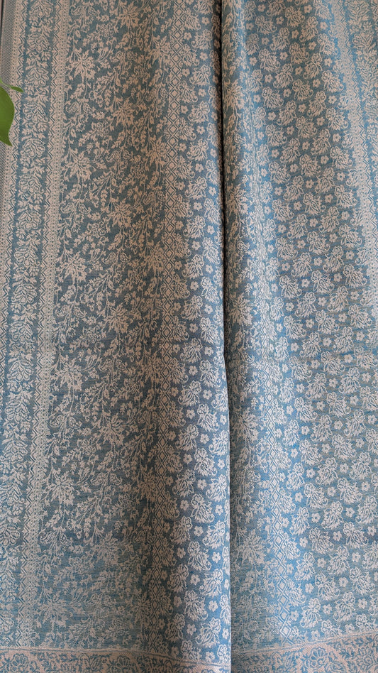 Gurnoor Stole - Turquoise Blue