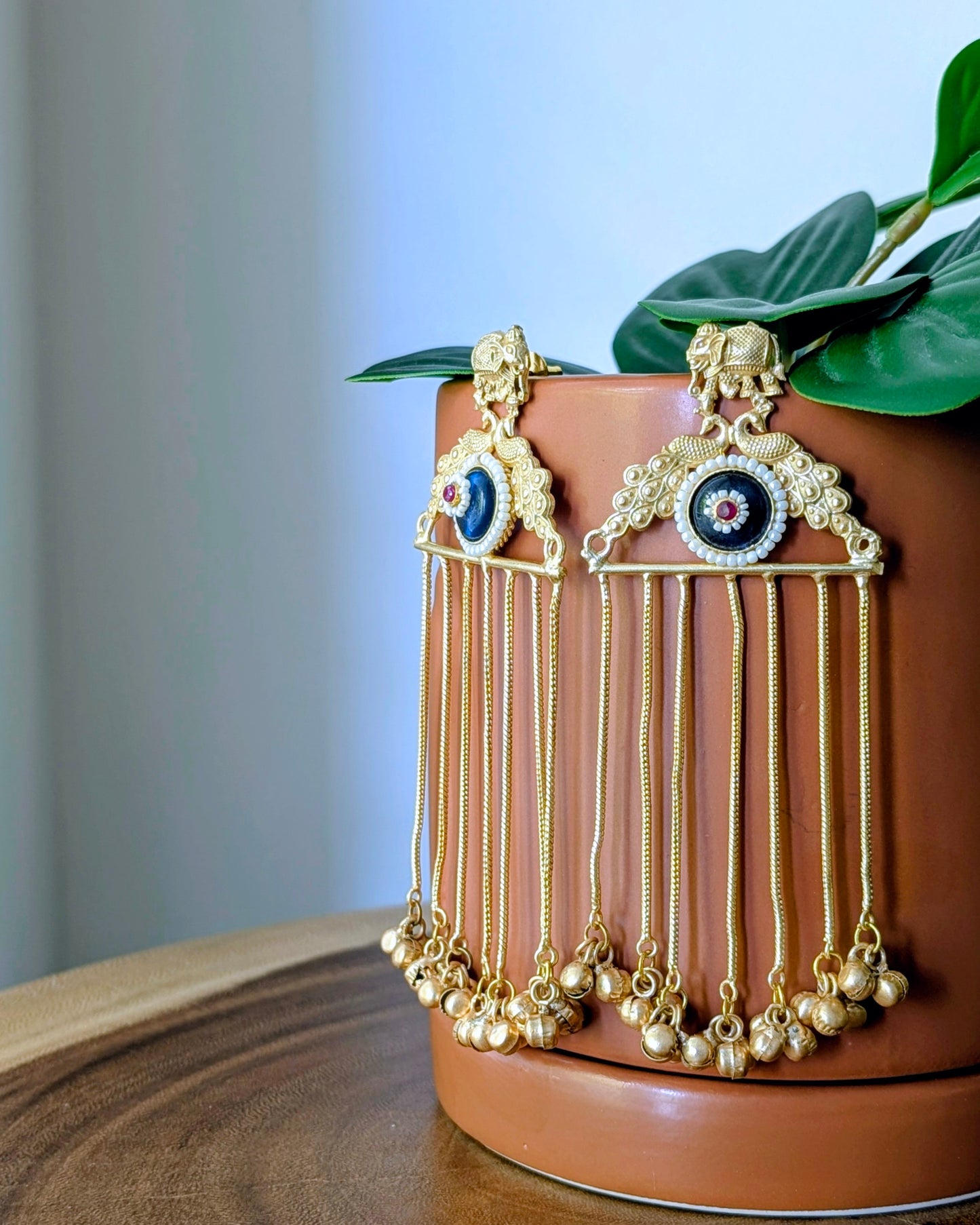 Tanya Earrings - Dark Blue