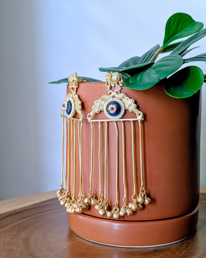 Tanya Earrings - Dark Blue