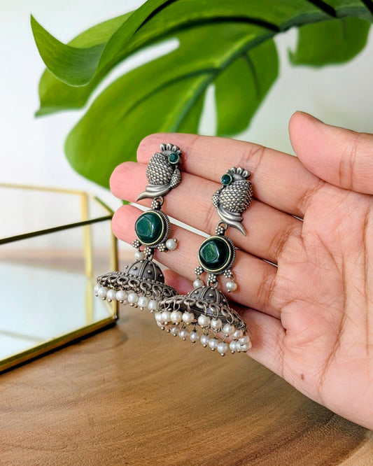 Kunika Jhumki - Green