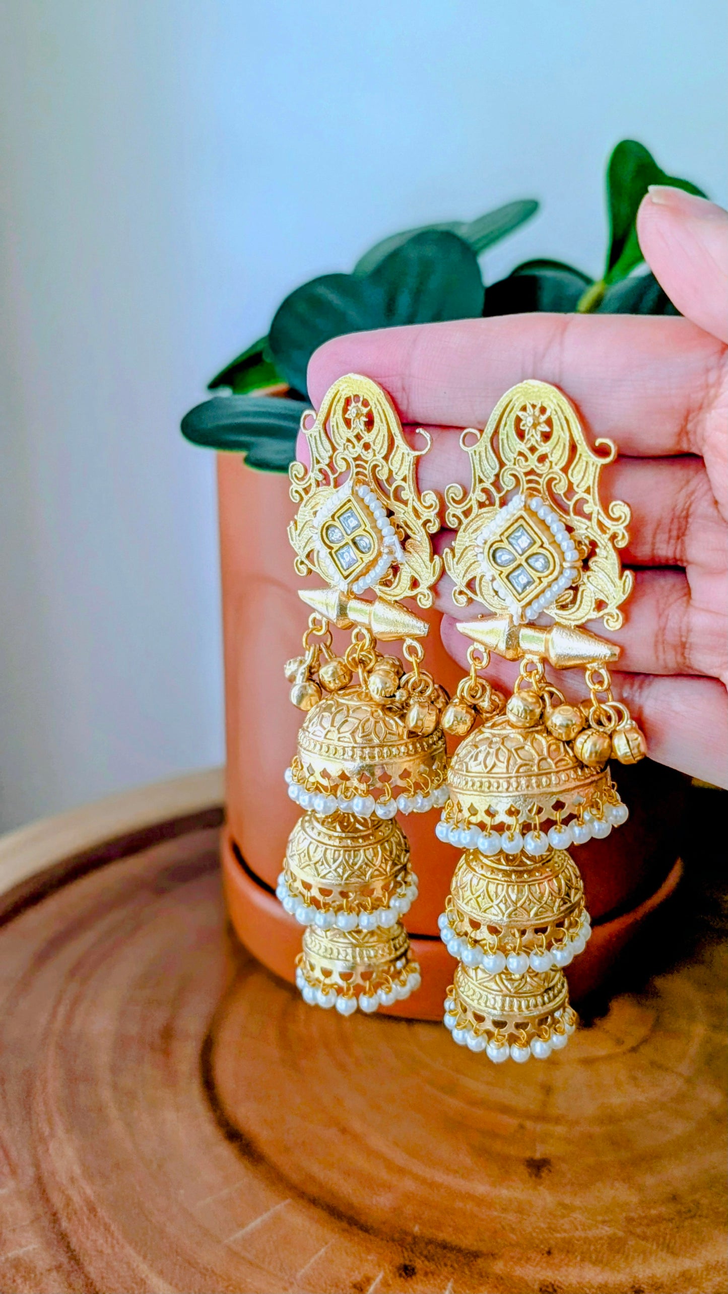 Fareeha Earrings - White