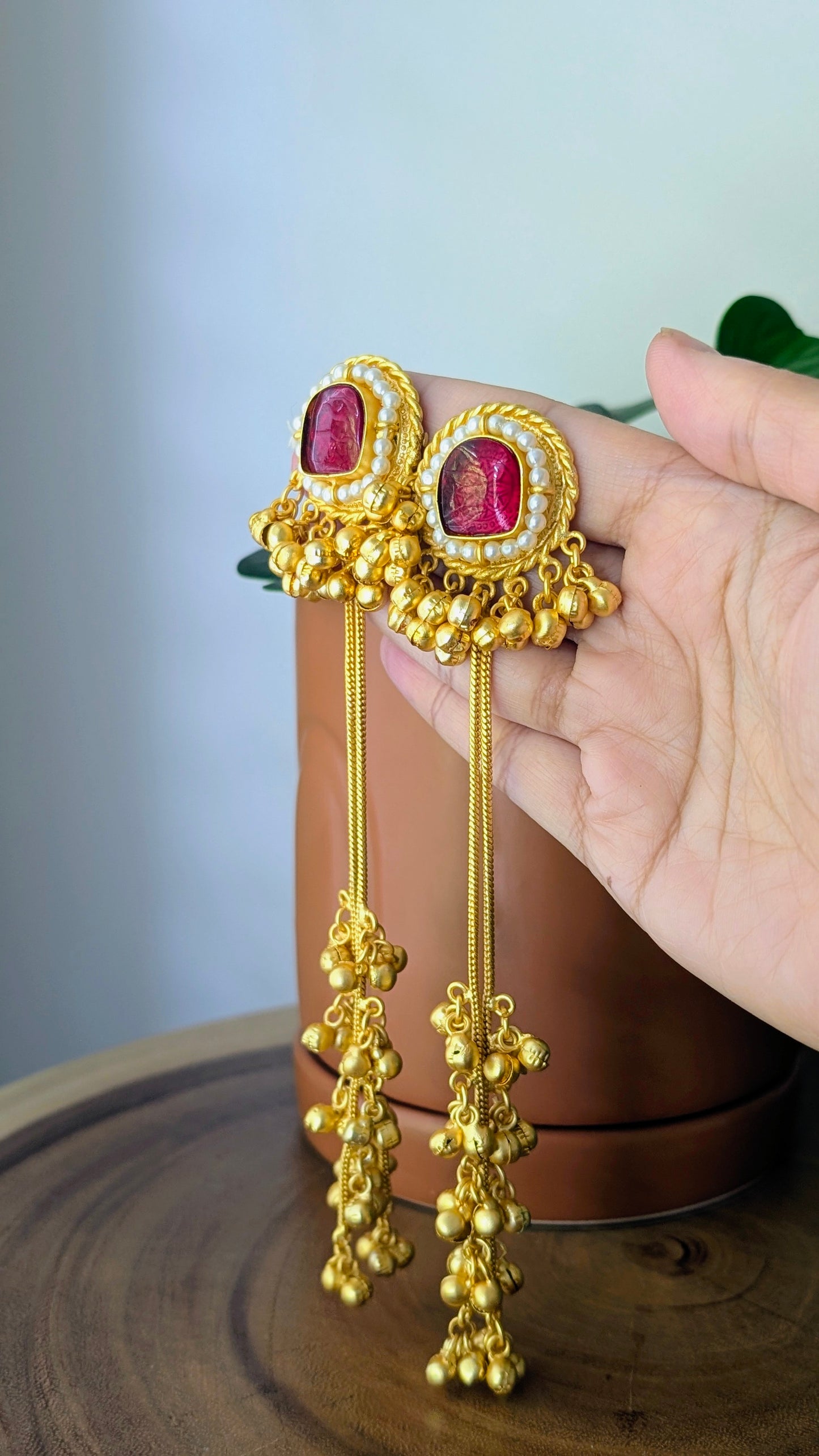 Tanoor Earrings - Red