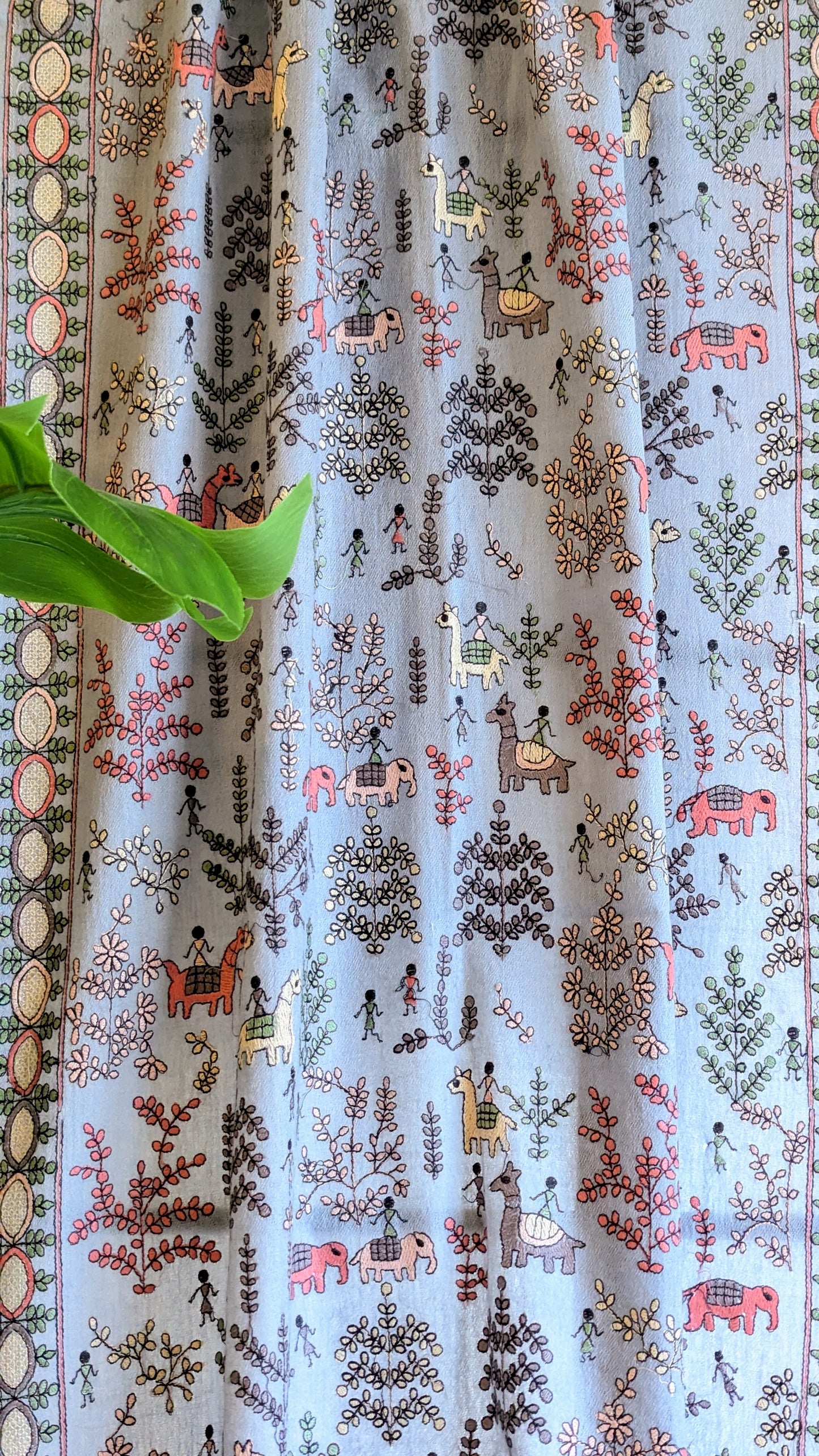 Kalamkari Pashmina Stole - Lavender