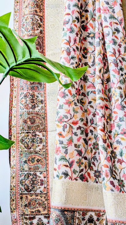 Unisex Kani Shawl - White