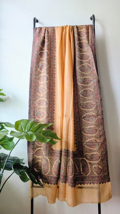 Pure Pashmina Shawl in Soft Yellow