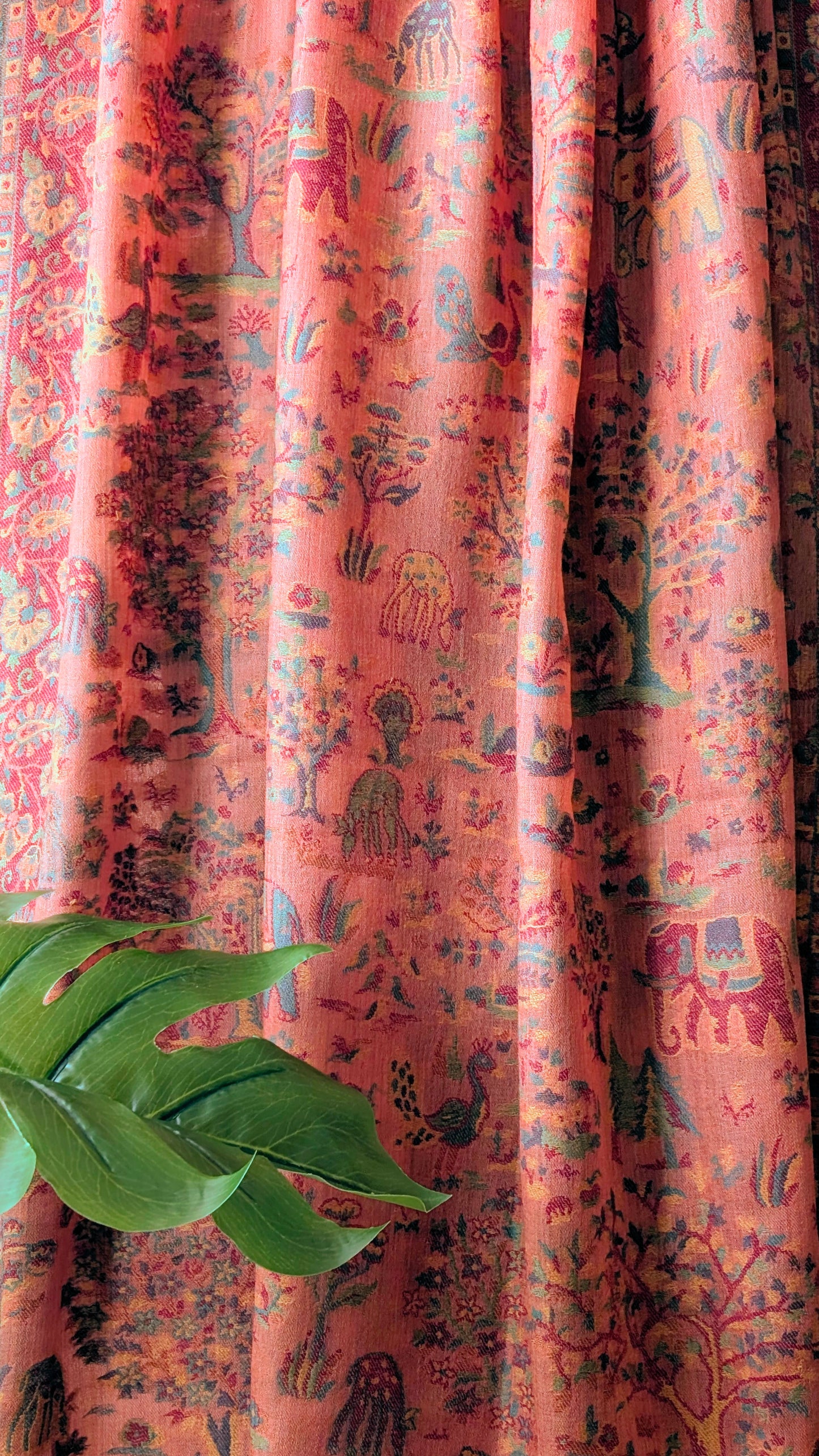 Pure Pashmina Shawl - Orangish Pink