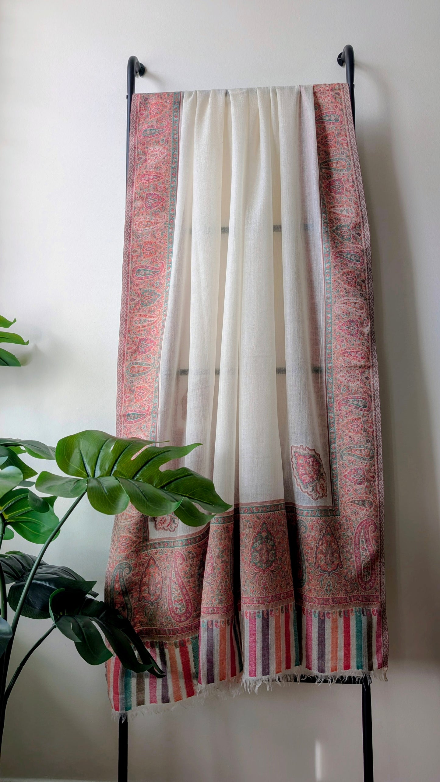 Pure Pashmina Shawl in White