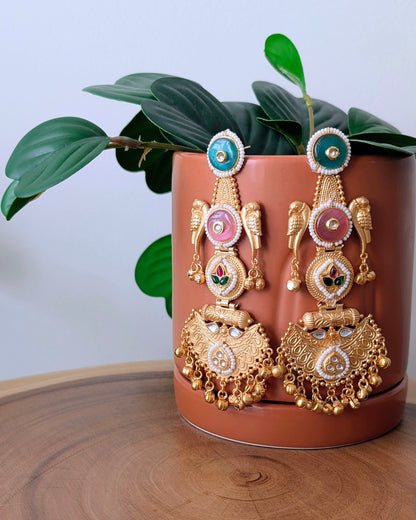 Sana Golden Kashmiri Jhumka