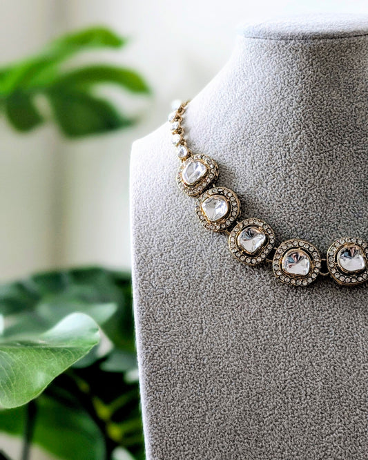 Gurleen Polki Necklace in Golden