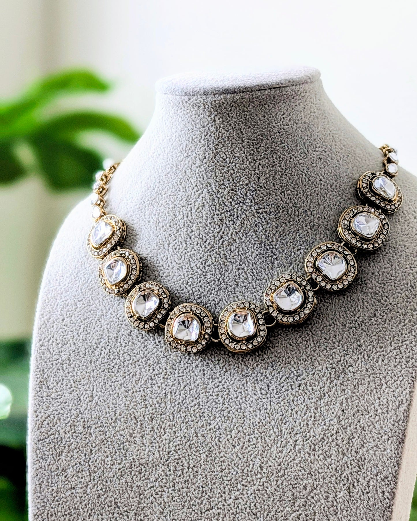 Gurleen Polki Necklace in Golden