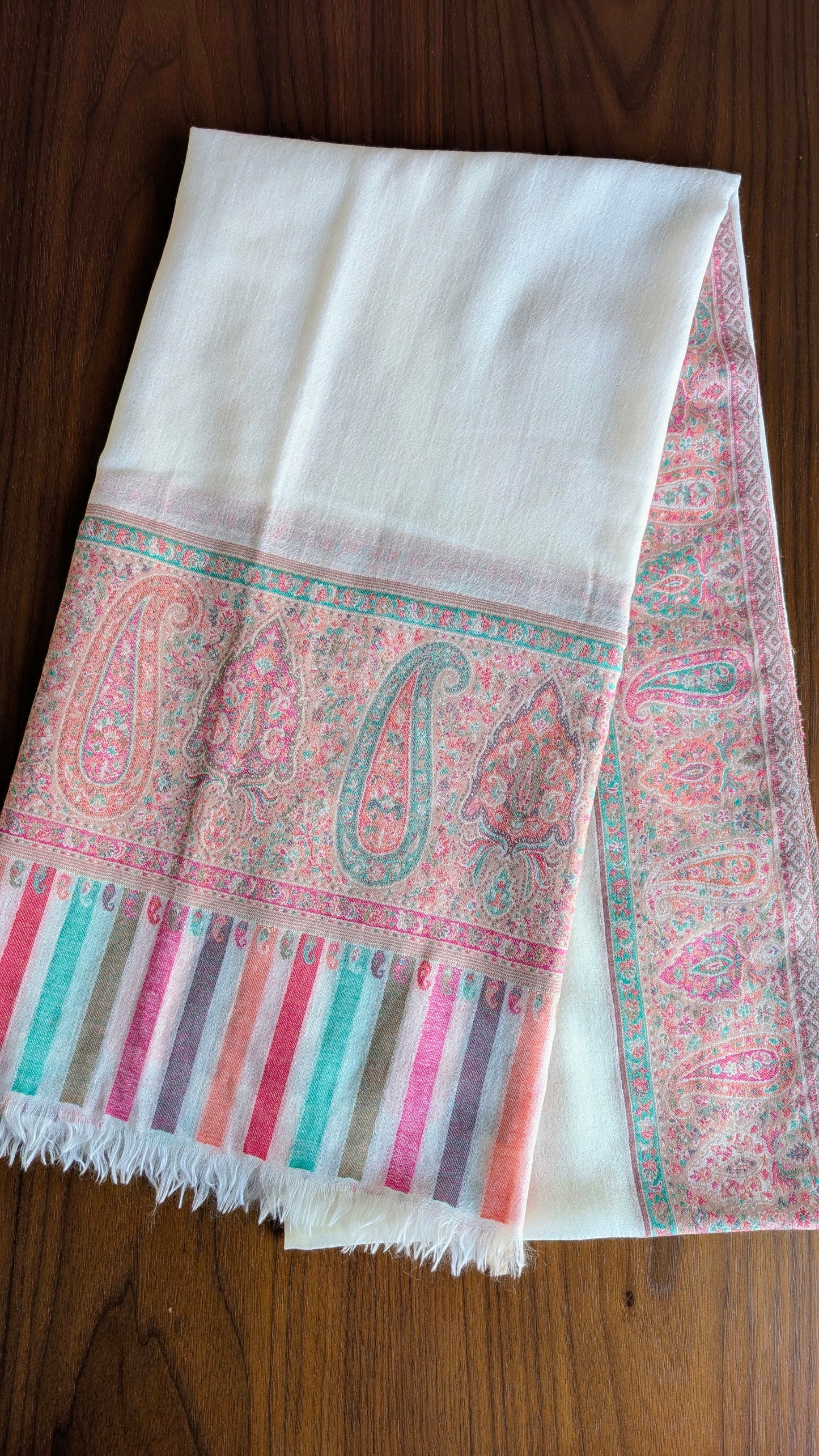 Pure Pashmina Shawl in White