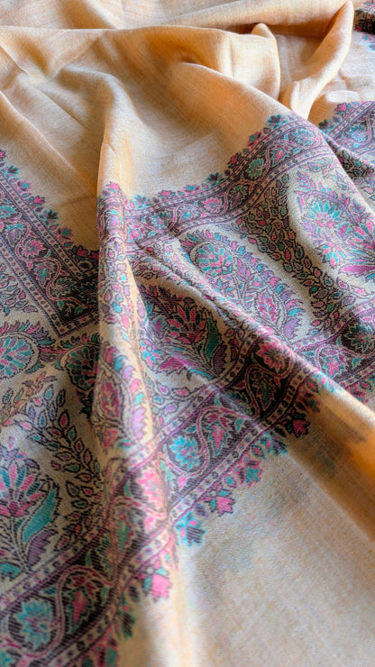 Pure Pashmina Shawl in Soft Yellow
