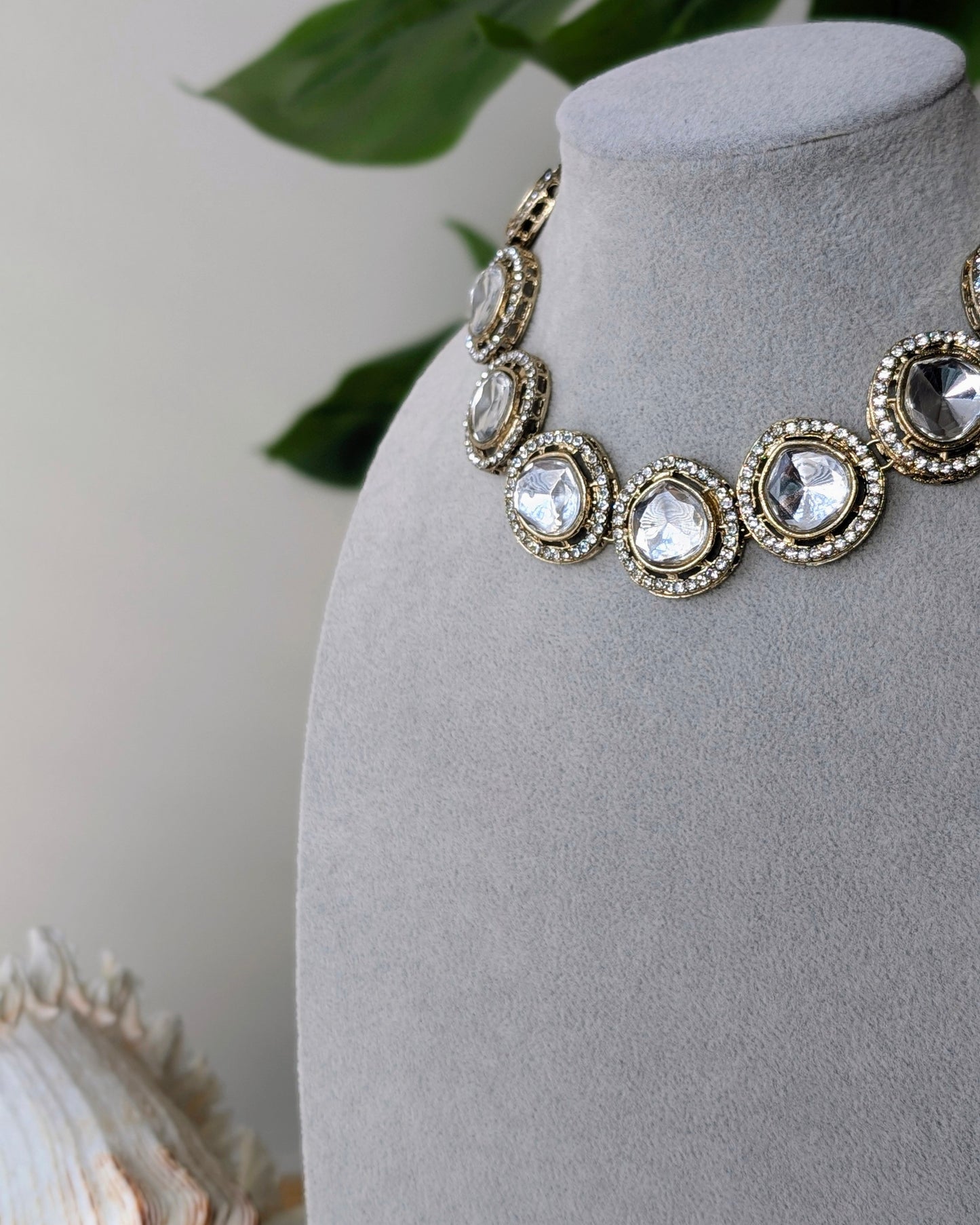 Rachita Polki Necklace in Golden