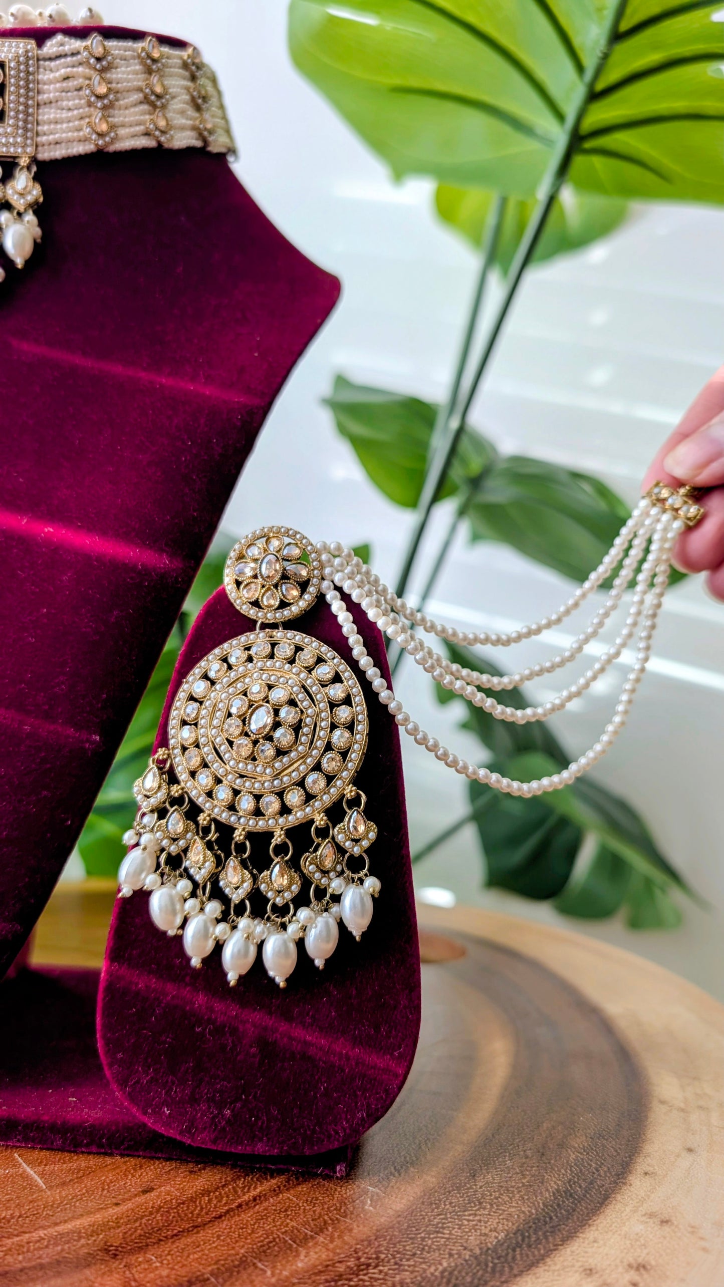 Kaneez Premium Jadau Choker - White