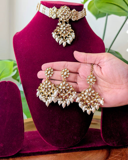 Mehak Pearl Choker Necklace