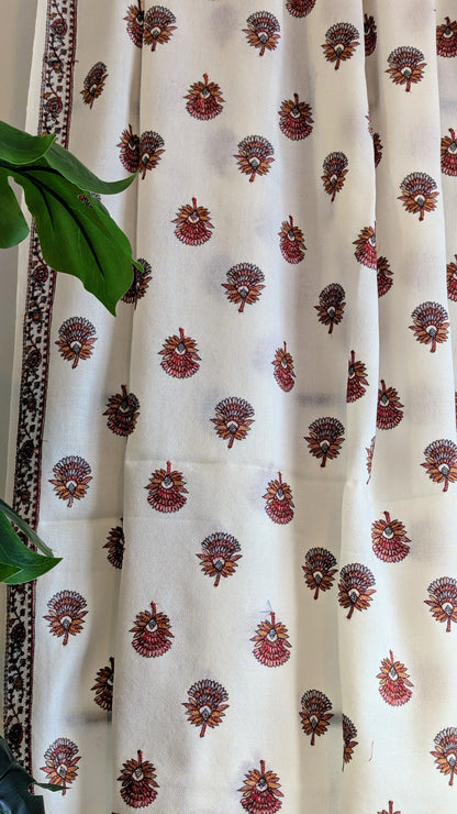 Unisex Semi Pashmina Woolen Shawl - White