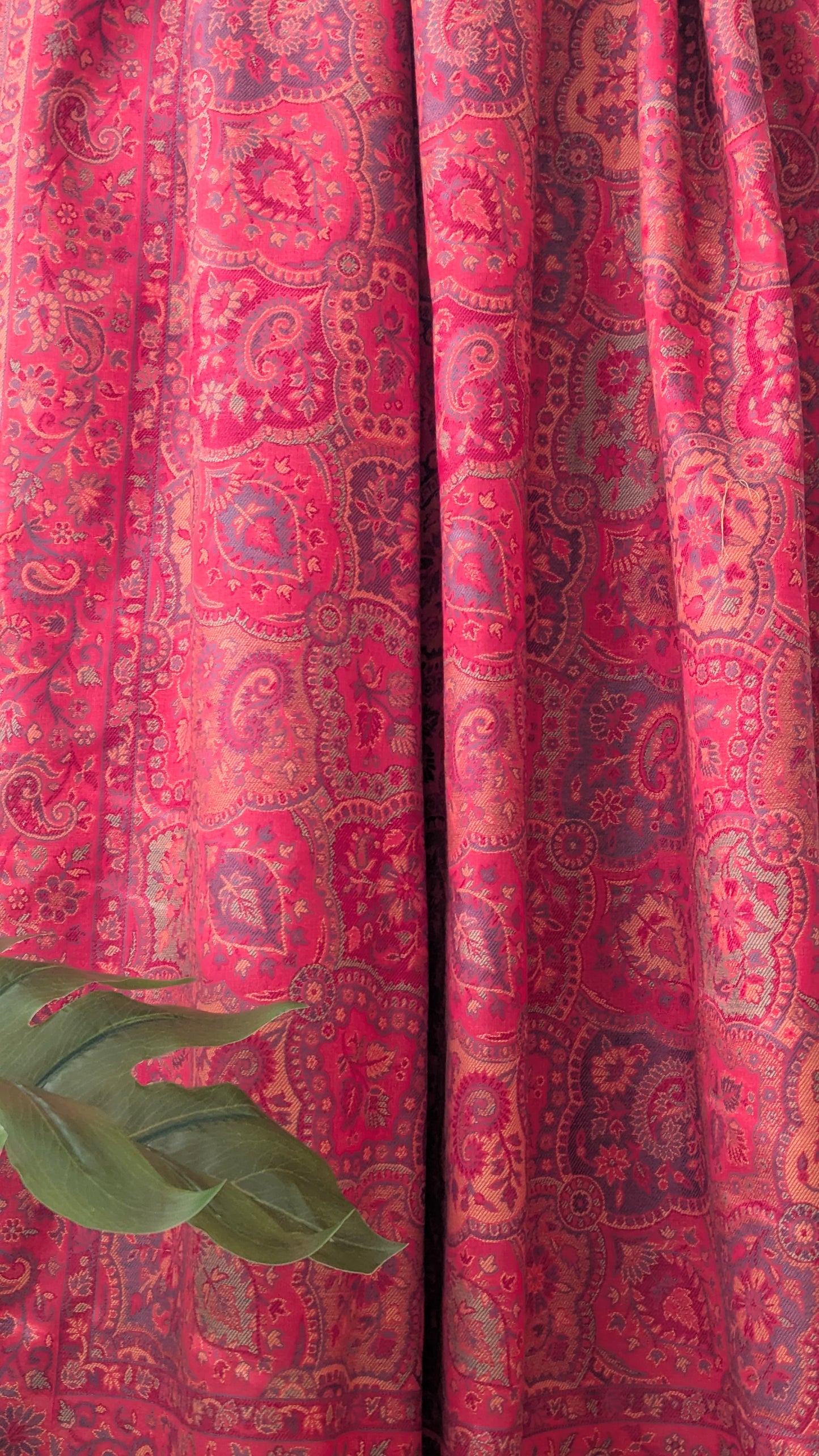 Kani Weave Woolen Shawl - Red