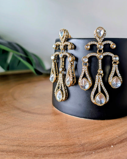 Nayra Chandelier Earrings - White