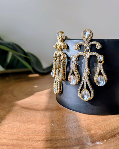 Nayra Chandelier Earrings - White