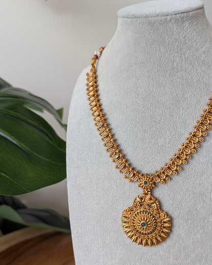 Antique Golden Necklace - Green