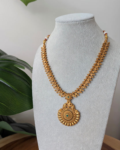 Antique Golden Necklace - Green