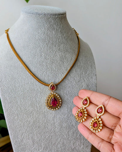 Narmeen Necklace - Ruby