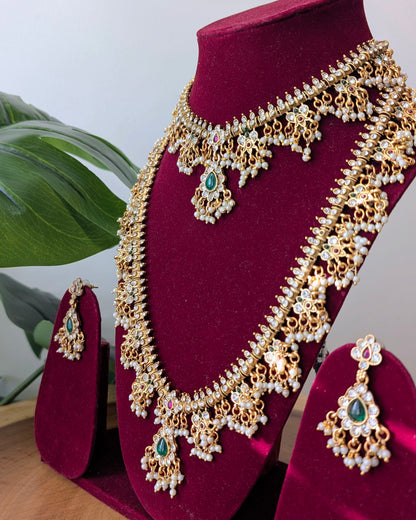 Rakhi Two Layer Traditional Long Haram Necklace