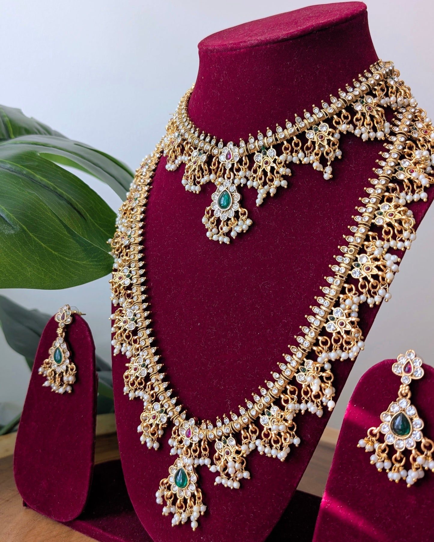Rakhi Two Layer Traditional Long Haram Necklace