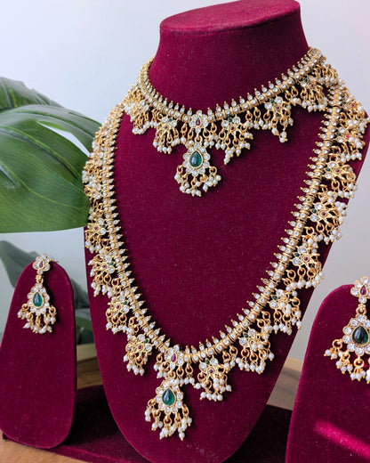 Rakhi Two Layer Traditional Long Haram Necklace