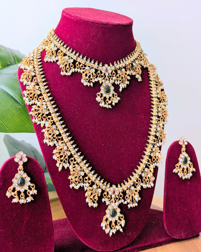 Rakhi Two Layer Traditional Long Haram Necklace