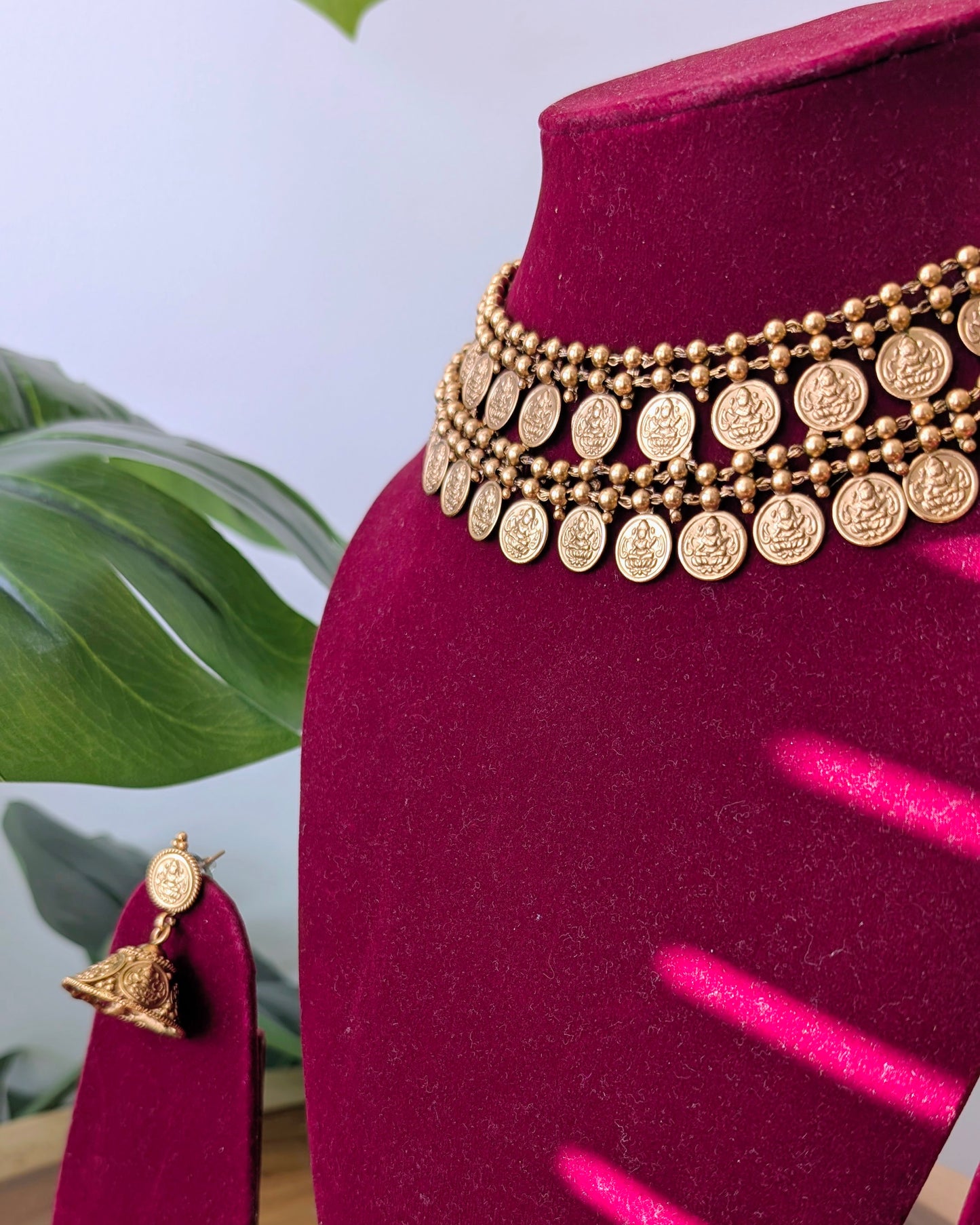 Two Layer Coin Choker Necklace