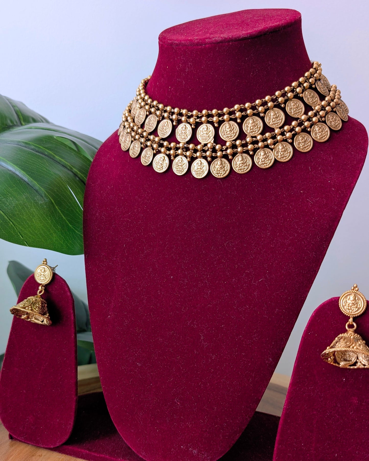 Two Layer Coin Choker Necklace