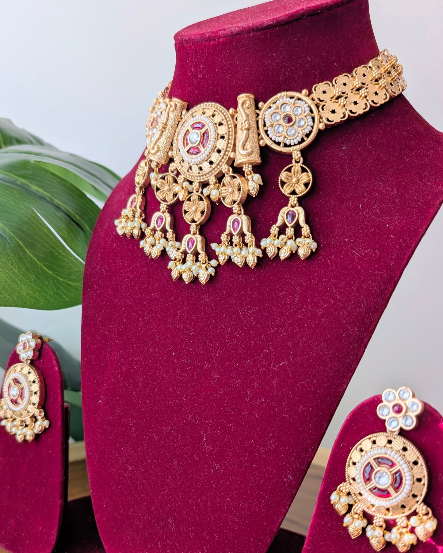 Shreeni Premium Heritage Kundan Necklace