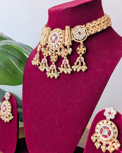 Shreeni Premium Heritage Kundan Necklace